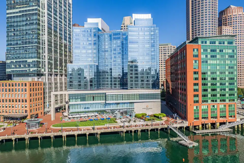 InterContinental Boston towers on the Fort Point Channel waterfront via Expedia